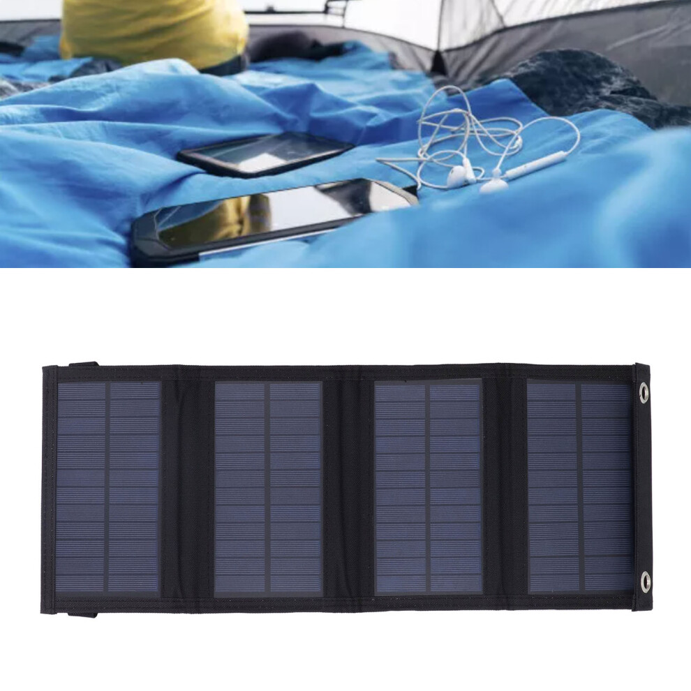 10W 5V Foldable Solar Charger Board For Camping & Hiking Ip65 Waterproof Black 9361389557211