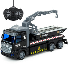 RC Police Tow Truck Toy for Kids with Lights, Realistic Design and Remote Towing Action