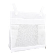 Large Capacity Baby Mesh Bath Toy Organizer, White Polyester Storage Bag