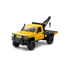 1/12 Scale 4WD RC Crawler Truck with Functional Crane Hook, TwoSpeed Transmission, LED Lights, 45Min Runtime, Yellow RTR for Adults and Hobbyists
