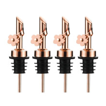 4 Pcs Olive Oil Dispenser Spout, Oil Pour Spouts Replacement with Leak-Proof Design Bottle Pourers Rose Gold