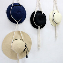 3 Ganci per Cappelli nel Pizzo, Porta Cappelli Intrecciati un Mano nel Stile BohéMien, Regolabili per La Decorazione Della Parete, Adatti
