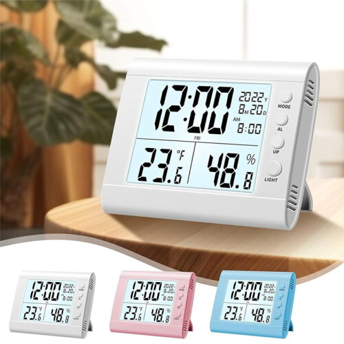 Digital Alarm Clock, Electronic Clock LED Display Electronic Clock Stereo, Gift for Friends and Children 2