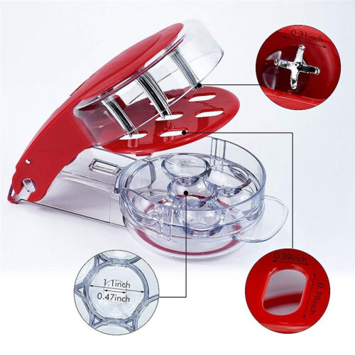 2Pcs  Stoner Remover, Multi  Pitter  Stone Seed Removal Core Easy Squeeze with Grip 6 Cherries At Once 2