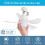 Led Ceiling Fan Light E27 with Remote Control for Dimming, Suitable for Living Room, Study, Household Use, 85-265V 3