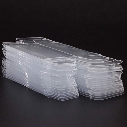 10 Pack 1/64 Scale Model Car Display Case Clear PVC Box for Diecast Models, Stackable and Durable