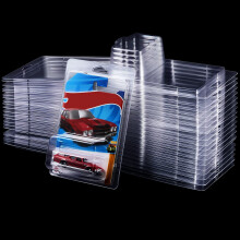 Protector Case 24 Pack Clear Die Cast Car Display Box 7.5 x 5 x 2 Inch Stackable Scratchproof for Hot Wheels