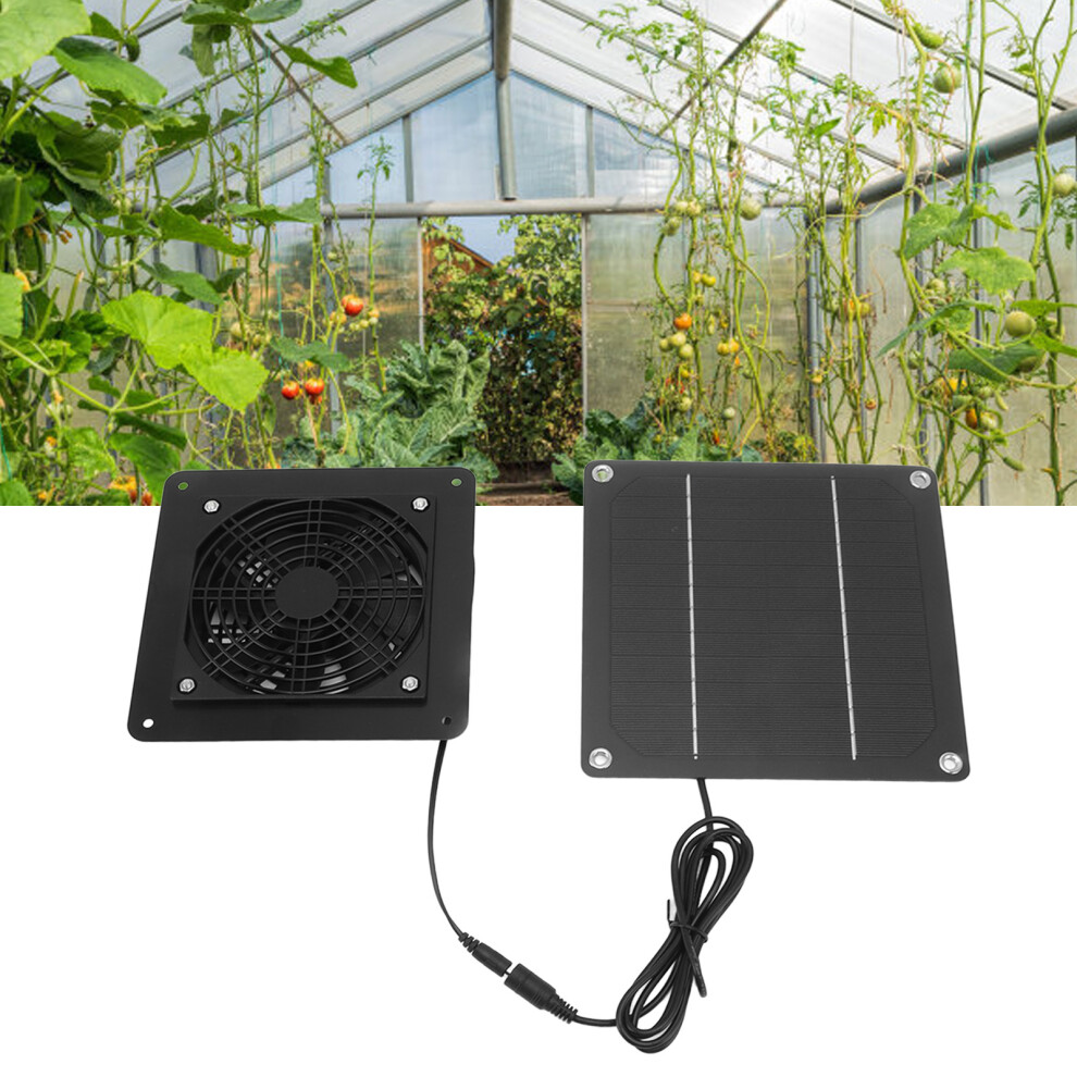 10W Solar Powered Fan Kit For Pet House & Greenhouse High Speed 150Cm Cable 8271389559850