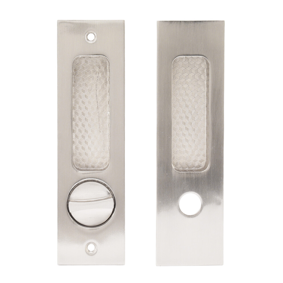 Sliding Door Mortise Lock Zinc Alloy 16X4.5x1.5cm Brushed Nickel 5001389560180