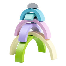 Large Colorful Wooden Toddler Stacker Blocks Puzzle Arch Toy Free Size