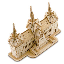 DIY Wooden Thai Style House Puzzle Kit, Authentic Thai Design, Educational Craft for Adults and Kids