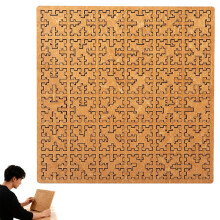 Wooden Jigsaw Puzzle with Hard Irregular Pieces, Mind‑Bending Fractal Labyrinth Brain Teaser for Adults Color C