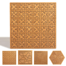 Mind Bending Wooden Jigsaw Puzzle with Fractal Design, Irregular Labyrinth Frame, Challenging Brain Teaser for Adults (1*C)
