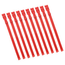Rinder- und Pferde-Halsbänder 10er Pack PU 58 cm verstellbar Rot für landwirtschaftliche Nutzung