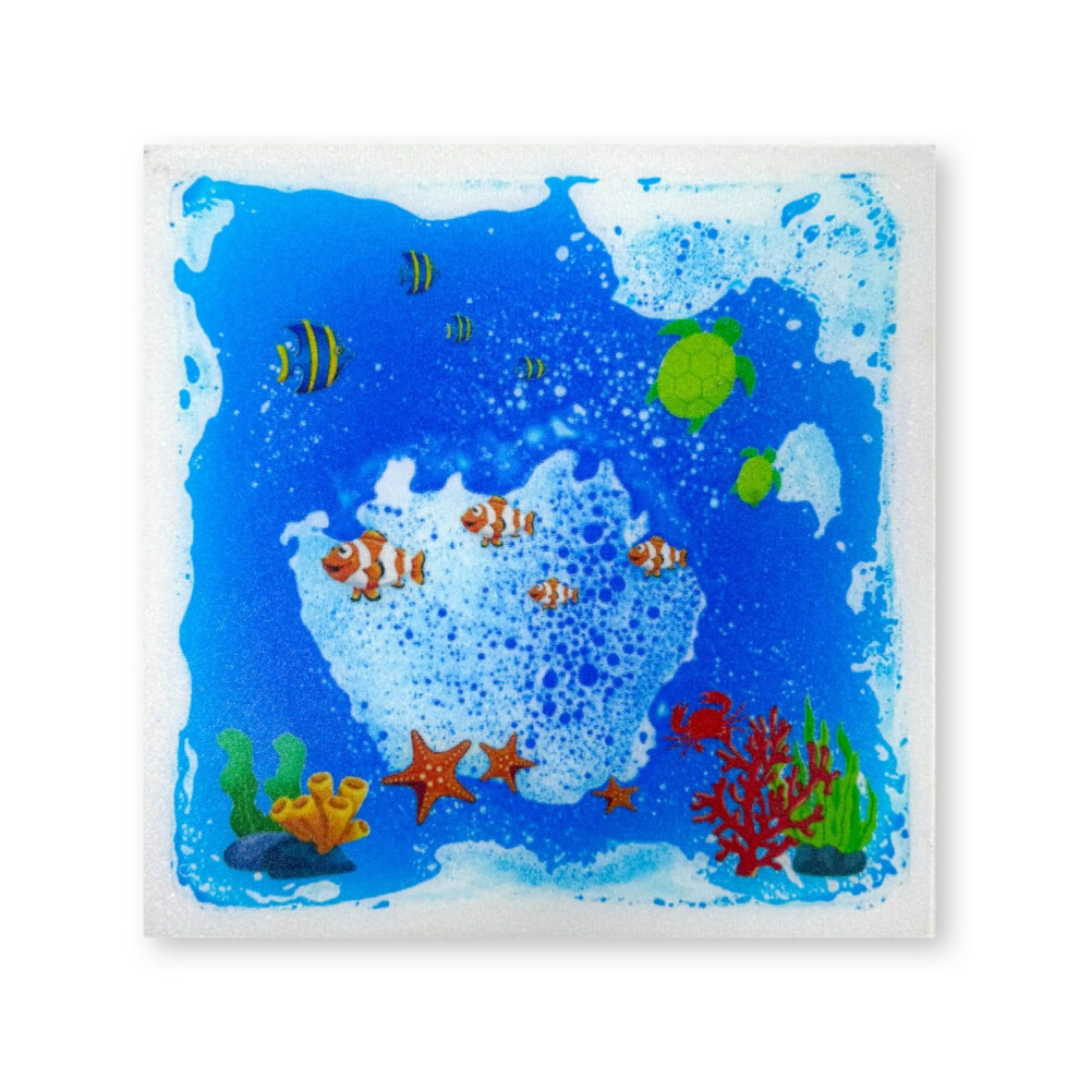 12X12 Liquid Sensory Baby Play Mat Pvc Water Floor Mat For Tummy Time And Crawling Blue