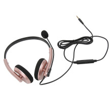 Multifunktionales Geräuschunterdrückendes Call-Center-Headset Rose Gold 3,5 mm