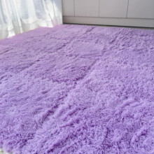 10 Pack Soft Fluffy Interlocking Carpet Tiles 12x12 Purple Shaggy Carpet Squares for Bedroom Floor