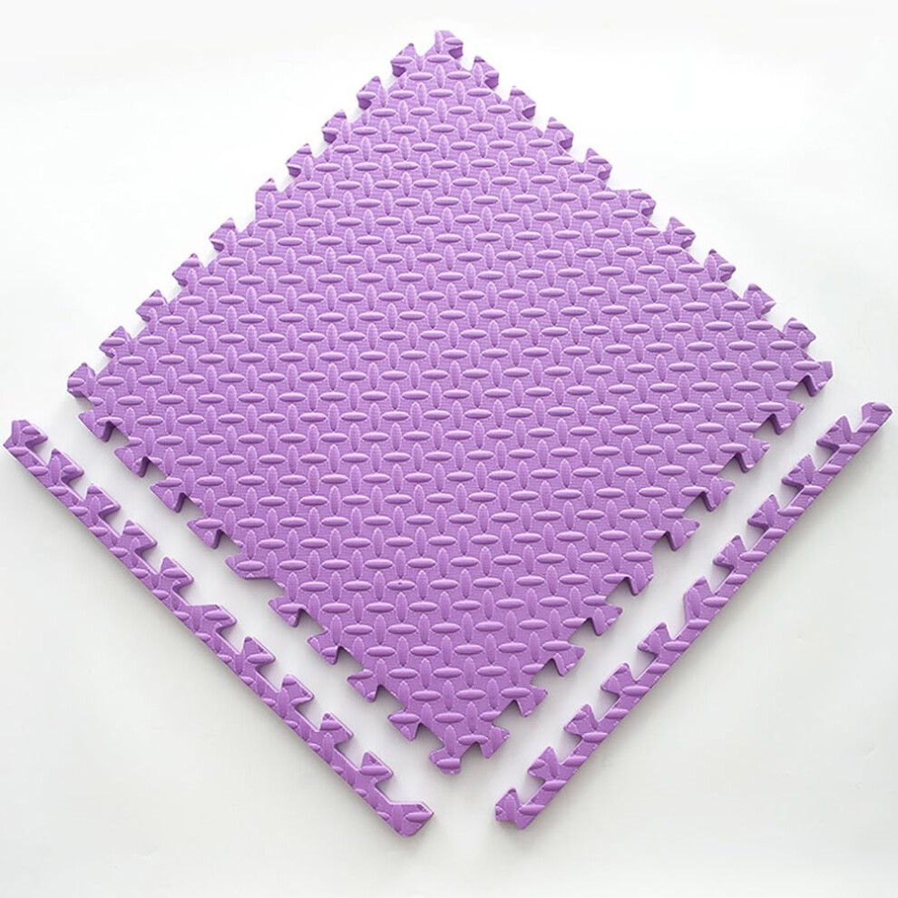 1 Inch Thick Eva Foam Play Mat, Non‑Toxic Interlocking Floor Tiles For Kids And Toddlers Purple