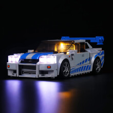 LED Light Kit for  Nissan Skyline GTR R34 76917 Speed Champions Display Model, Easy Installation