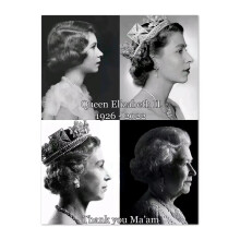Queen Elizabeth II Portrait Tapestry21x30cm Multicolour
