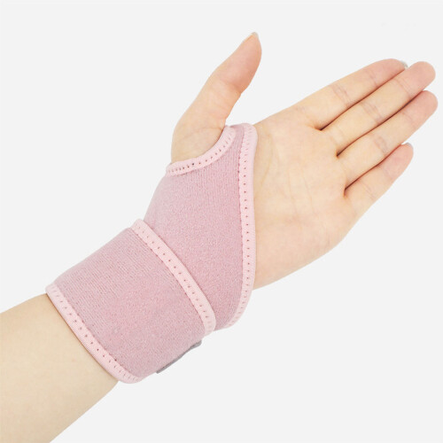 Breathable Nylon Wrist Brace with Hook & Loop - Pink, Comfortable & Durable 2