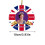 Ποιοτικό ακρυλικό κρεμαστό στολίδι Queens Elizabeth II 10x10x0.2cm πολύχρωμο για διακόσμηση 2