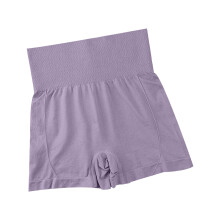 Hohe Taille Yoga-Shorts, Bauchkontrolle, Lila, Einheitsgröße 37,5-75 kg