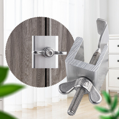 Bærbar dørlås – aluminium og rustfrit stål, 8x3x 1