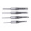 4PCS HSS Woodworking Square Drill Bits Set, 1/4in–1/2in Sizes 13