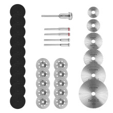 31Pcs Cutting Discs for Rotary Tool Diamond Cutting Wheel and HSS Circular Saw Blades and Resin Cutting Wheels
