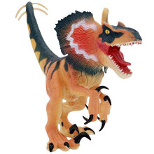 Realistic Dilophosaurus Dinosaur Toy with Modern Black Finish, Collectible Gift for Kids and Display