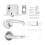 Emergency Exit Handle Lock Stainless Steel for Fire Safety Doors Passageway 1