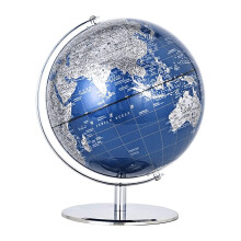 11.8 Inch Rotating World Globe with 720 Dual Axis Spin, Colorful Geographic Design for Students and Teachers