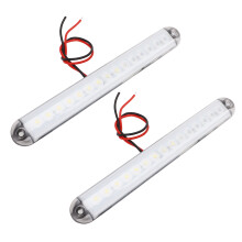2PCS IP65 Waterproof Car Side Marker Lights, 15 LED White for RVs & Yachts