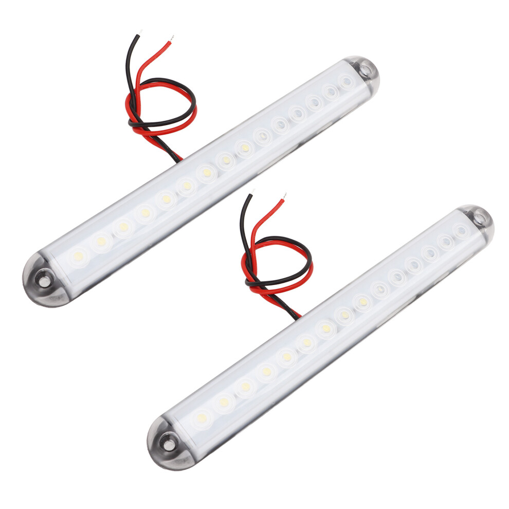 2Pcs Ip65 Waterproof Car Side Marker Lights, 15 Led For Rvs & Yachts White 8281389566871