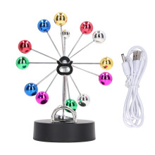 Perpetual Motion Desk Toy Ferris Wheel Balance Ornament USB Battery Dual Power Stress Relief Decor
