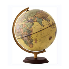 Small Retro World Globe with Stand, Educational Desk Decor for Kids and Adults