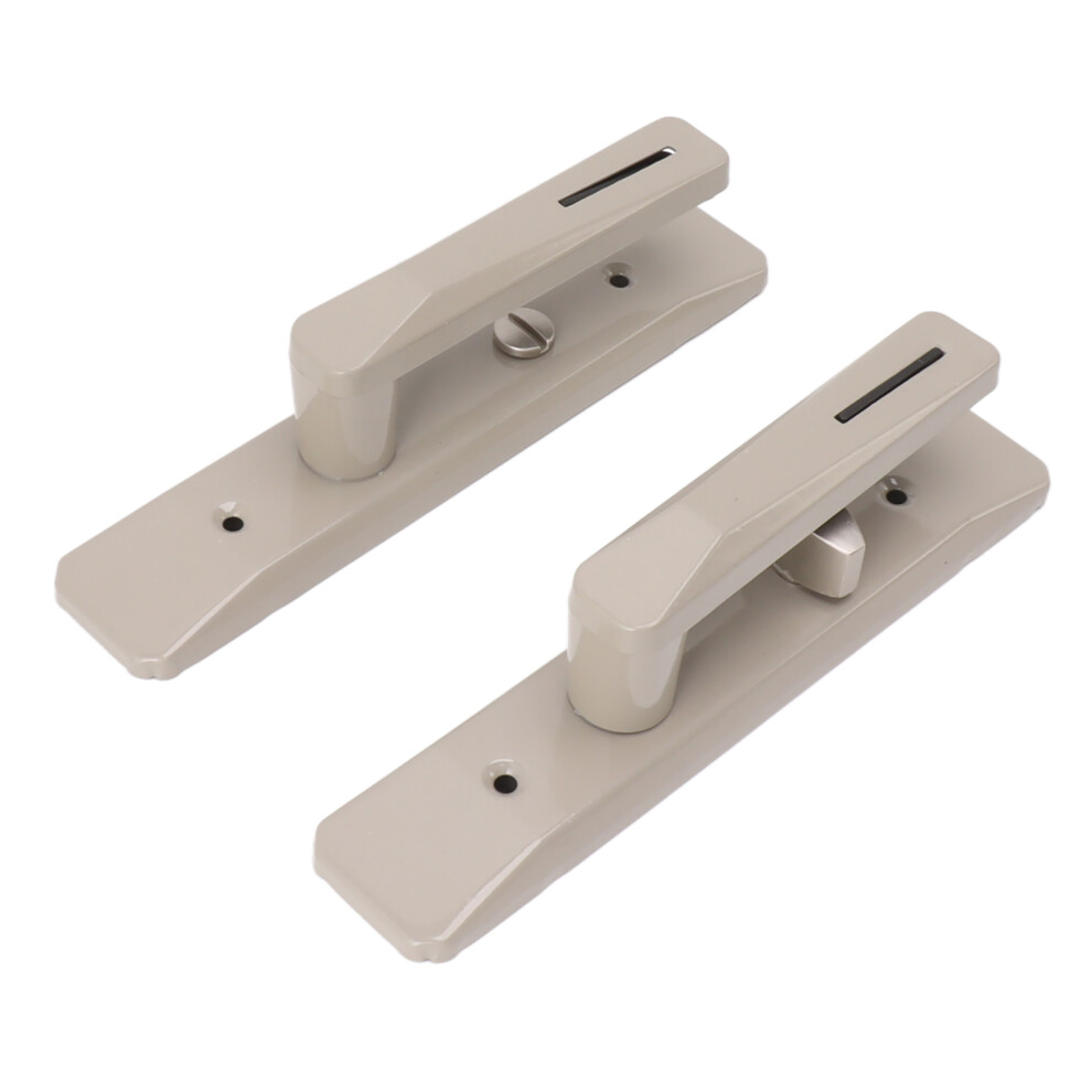 Rectangular Privacy Door Handle Lock Â Reversible Nickel, 18X3.5x4.5cm 9381389567584