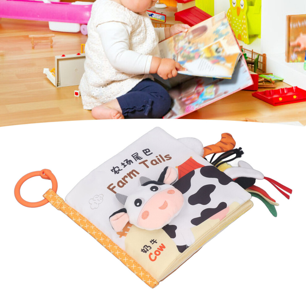 Baby Animal Crinkle Cloth Book for Toddlers, 17x17cm, Soft & Interactive