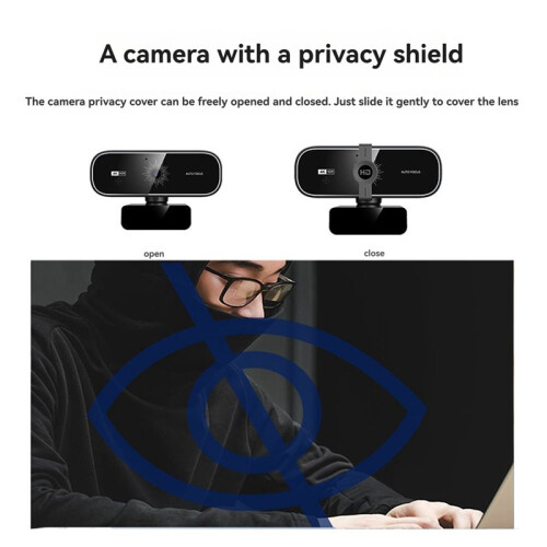 4K Webcam with Remote Control Privacy Cover Webcam Plug &  for PC Laptop/Desktop Video Calling 2