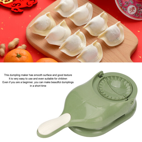 Efficient Dumpling Maker 2-in-1 Portable Manual Dough Pressing Tool Green 2