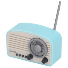 Sky Blue Dollhouse Mini Radio Model, Realistic Vintage Decoration for Children