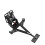 Motorcycle Adjustable Angle License Plate Frame Metal Bracket with Light, Black 6