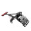 Motorcycle Adjustable Angle License Plate Frame Metal Bracket with Light, Black 9