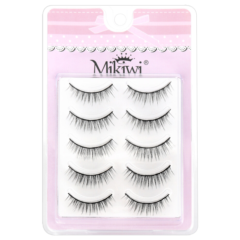 Hue-Grain (Xc06) 5 Pairs Fluffy Volume Lashes For Natural Look
