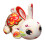 Κούκλα Κουνέλι Cuddly23cm από Βαμβάκι PP & Ελαστικό Ύφασμα για Διακόσμηση Σπιτιού με 1