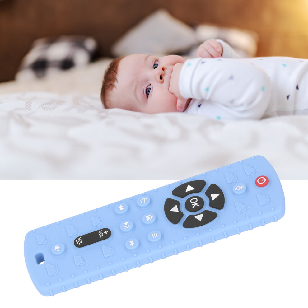 Bright Tv Remote Shape Baby Teether, Silicone, 16.5X5.2cm Blue