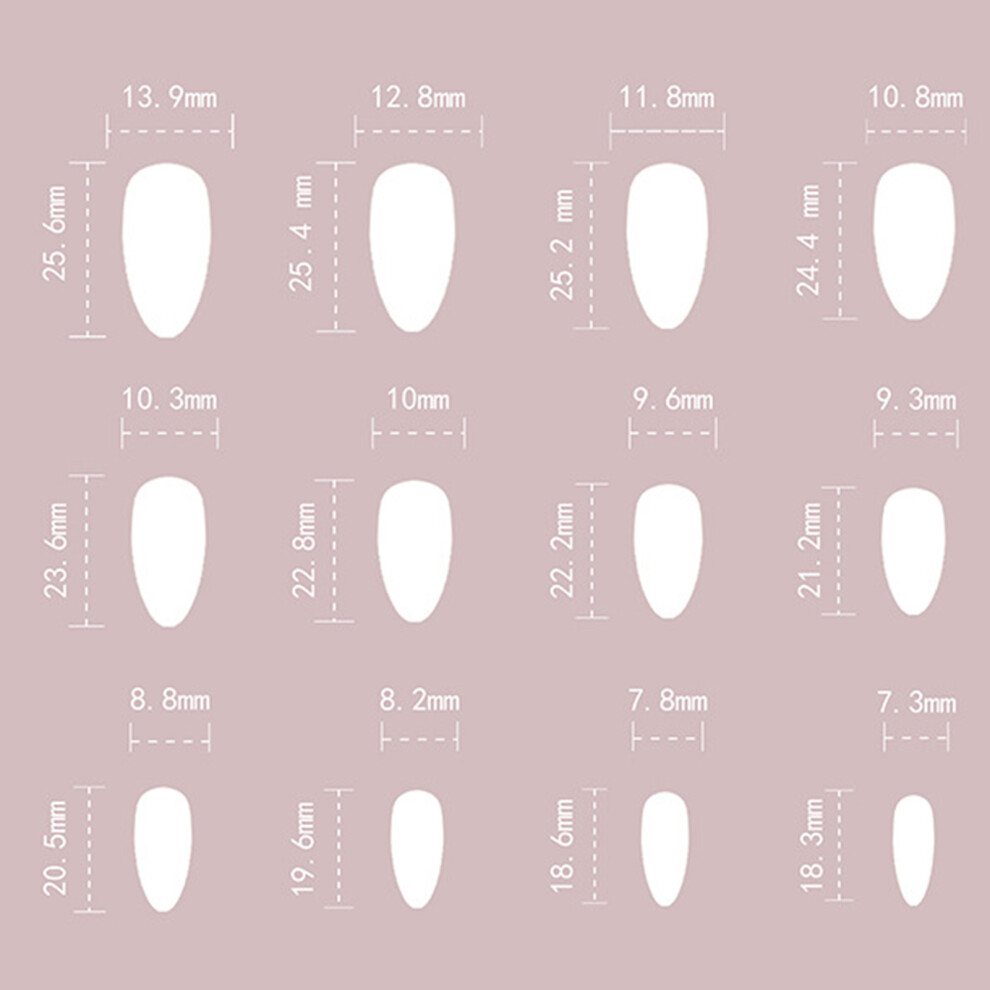Reach-Tools Chip-Proof Black Almond Press-On Nails For Daily & Party