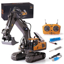 RC Construction Vehicle 2.4GHz Metal Excavator Truck with Lights and Sounds Realistic Engineering Design A1 Color