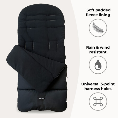 My Babiie Universal Footmuff - Black 1
